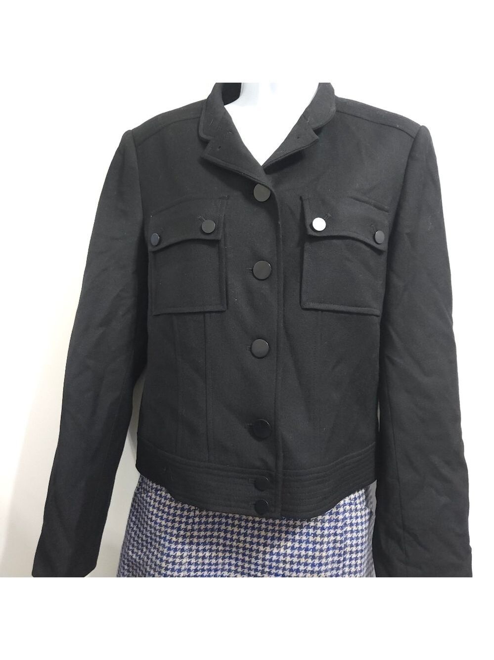 TABLOTS Black Wool Jacket Size 8